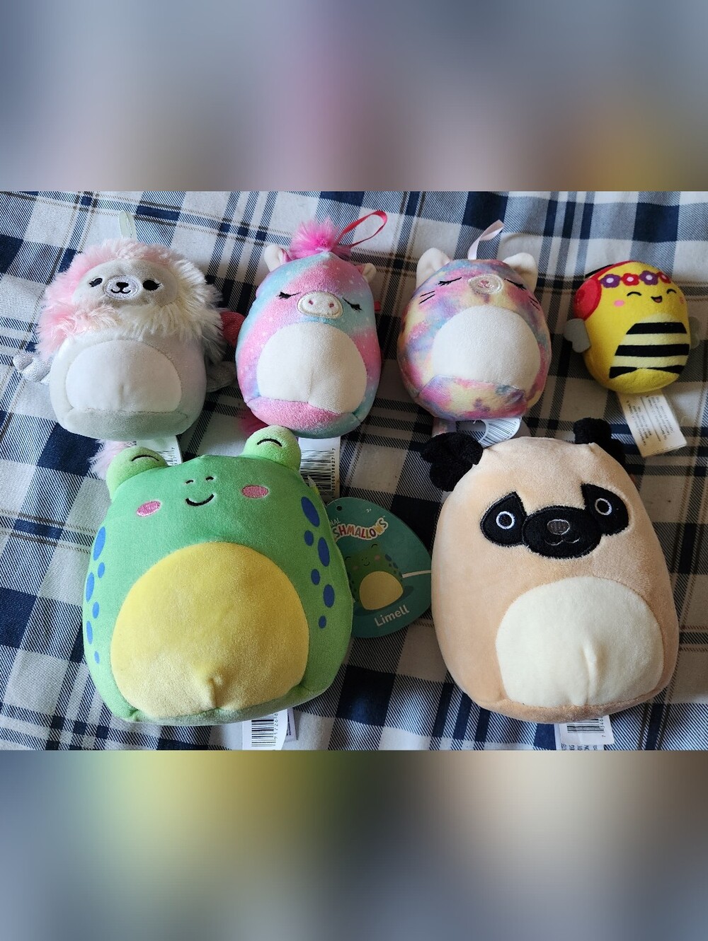 Cute Squishmallows Plush Lot - Frog, Pug, Unicorn & More